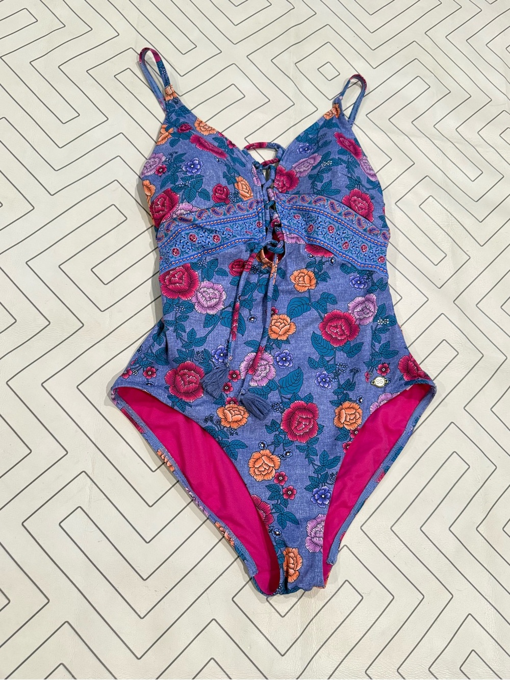 Sunseeker Purple Floral One Piece Swim Suit